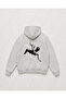 Gray Titans Detailed Oversize Unisex Sweatshirt