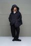 Black Asymmetrical Oversize Puffer Jacket 18256 - 3