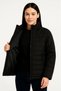 Bomber Mont Jacket – Water Repellent Fabric, Quilted Lining, Zipper Closure, Winter Season - Black
