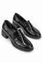 Women's Black Casual Croquet Leather Loafer Pm93
