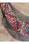 28X6 cm Bead Embroidery Colorful Collar Applique - 4