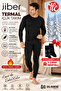Premium Men's Heated Thermal Fabric Underwear Set 2-Piece Set – Black & Ecru – Heated Thermal Fabric - 4
