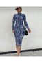 Women's long sleeve micro midi dress
