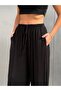 Women's Viscose Ribbed Waist Lace-Up Elastic Pockets Elastic Cuffs Loose Jogger Trousers - Black - 4