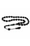 Cranberry Cut Dry Turned Silver Nakkaş İmame Original Oltu Squeeze Rosary