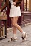 Women's Suede Detailed Lace-Up Casual Sneaker Rivos Beige Suede - 5