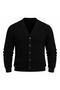 Men's V-Neck Buttoned Medium Slim Top Jacket - 3