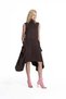 Brown Draped Asymmetrical Dress 19152 - 2