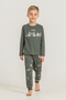 100% Cotton Long Sleeve Boy Pajamas Set - 2