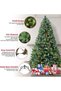 Artificial Christmas Tree 1.2M/1.5M/1.8M/2.1M/2.4M/3M With Branch Tips, Xmas Tree With 3 Different Lighting Modes, Easy Assembly with Metal Stand and Hinged Branches - 5