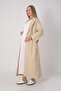 Maternity Nightgown and Robe Set – Winter Maternity Set, Thick Robe and Viscose Nightgown with 4 Buttons - 2