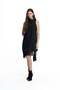 Black Asymmetrical Tulle Detailed Midi Dress 19187