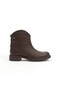 Zrne-B06 Premium Brown Heeled Cowboy Style Boots with Back Zipper - 3