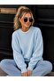 Women's Crew Neck Soft Soft Textured Oversize Acrylic Knitwear Sweater - 2