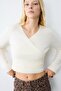 Fitted V-Neck Wool Blend Knitwear Sweater G8035Ax26Au - 3