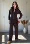 Zippered Trousers Set with Tie Back Detail - 7