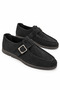 Women's Black Genuine Leather Casual Black Loafer Vs45