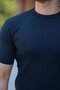 Men's Crew Neck Knit Patterned Short Knitted Knitwear Short Sleeve T-Shirt - 3