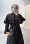 Cape Detail Trench Dress - Brown - 5