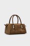Genuine Suede Hand and Shoulder Bag-Taba - 3