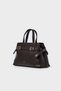 Belt-Detailed Hand and Shoulder Bag-Brown - 2