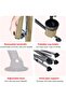 High Back Folding Camping Chair Portable Outdoor Chair with Armrests Cup Holder Storage Pocket Beige - 3
