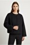 Women's Crew Neck Single Button Short Cashmere Poncho Jacket - 2
