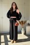 3-Piece Modal Fabric Hooded Cardigan Blouse Trousers Set - 8