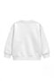 Girl's Oversize Sweatshirt Basic White – Crew Neck, 3-Ply Fleece - 6