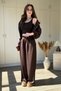 3-Piece Modal Fabric Hooded Cardigan Blouse Trousers Set - 3