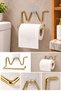 1 Piece Adhesive Signature Shape Toilet Paper Holder Without Drilling Mounting Metal Bathroom Wc Paper Holder - 3