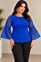 Ag Country Plus Size Tok Mesh Bell Sleeve Blouse