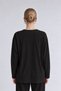 Relaxed Fit Patterned Thin Sweatshirt Black - 4