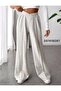 Women's High Waist V-Cut Elastic Waist Wide Leg Palazzo Sweatpants - 2