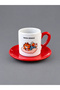 Bezgin Kedi Turkish Coffee Cup, I Don'T Care – I'M Not Afraid Written, Red Handle Coffee Cup, Fun Gift, Gift for a Friend, Birthday Gift - 3