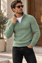 Men's Half-Zip High-Neck Slim Fit Knit Sweater Kpln - 2