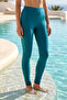 Sea Pool Lycra Long Narrow Leg Tights Single Bottom Black Remsa Ra001 Green - 3