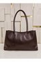Voluminous Soft Leather Compartmented Hand and Shoulder Women's Bag Brown