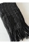 Hair Braided Soft Textured Tasseled Knitwear Women's Shawl 60X200 cm - 3