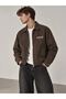 Velocity Embroidered Brown Zippered Men's Canvas Jacket - 2