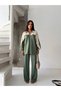 Women's Color-Blocked Zip-Up Sweatshirt and Wide-Leg Pants Two-Piece Set - 4