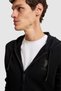 Men's Black Knitted Cardigan 50329420-Vr046 - 2