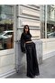 Women's Black Spanish Sleeve Blouse Pants Bottom Top Set - 3