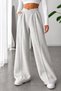 Women's High Waist V-Cut Elastic Waist Wide Leg Palazzo Sweatpants - 3