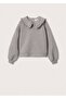 Girl's Ruffled Baby Collar Oversized Sweatshirt - 4
