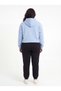 Hooded Oversize Sweatshirt Turquoise Hoodie - 3