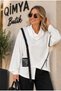 Bebe Plus Women's Stripe Zipper Detailed Long Back Hooded Collar Oversize Premium Sweatshirt - 6