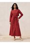 Smart Maxi Shirt Dress with Mandarin Collar