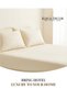 210TC Cotton Satin Double Solid Bed Sheet Set 3PC | Soft Breathable Satin Flat Sheet 206x250 cm | 2 pillowcases 50x75 cm | OEKO-TEX & ECAS Certified