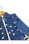 Girl's Heart Embroidered 1-2-3-4 Years Old 3-Piece Denim Set, Denim Set with Jacket R2896 L Slim Fit. - 4